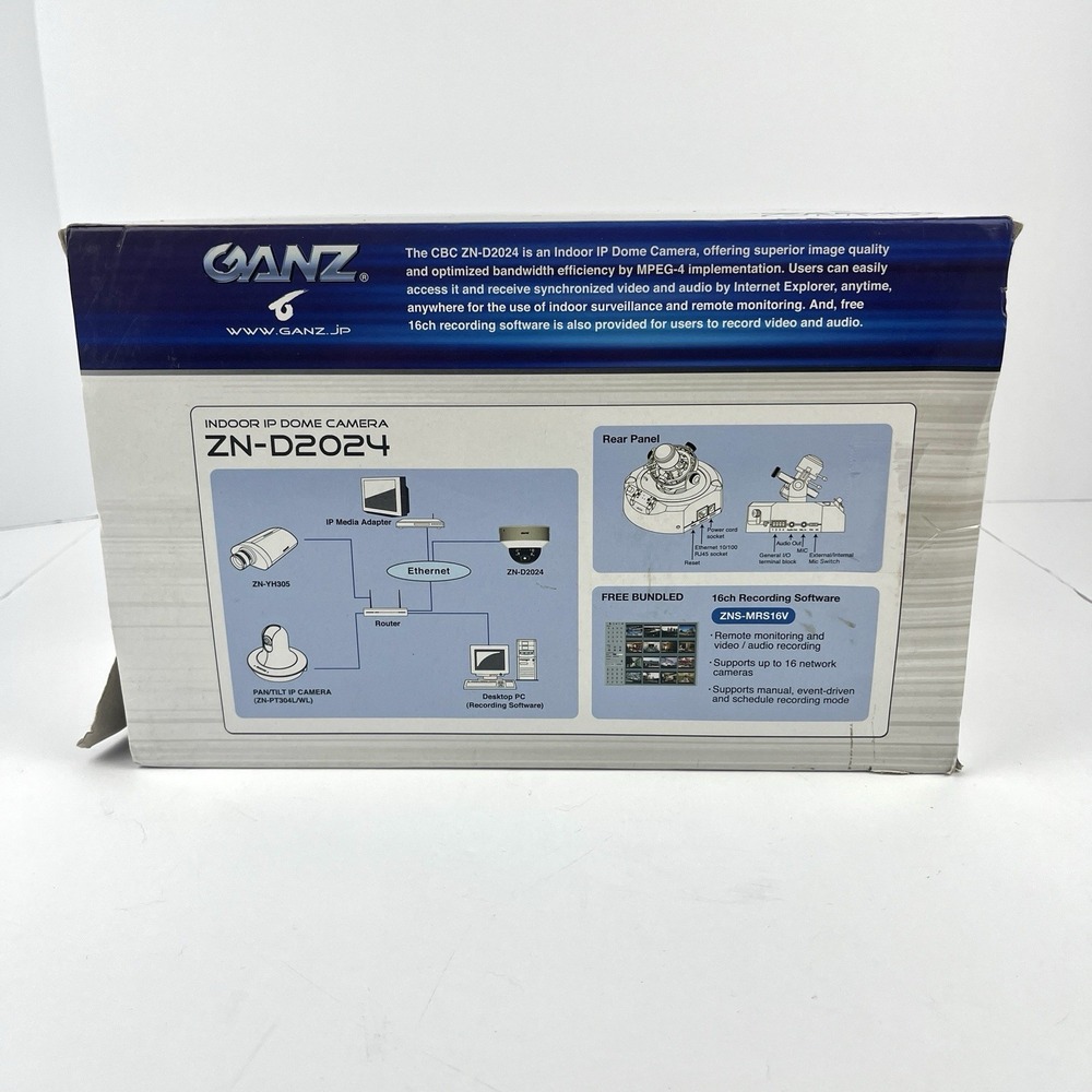 Ganz ZN-D2024 IP Dome Security Camera ONLY – New Open Box – No Mount/Hardware - Picture 3 of 8